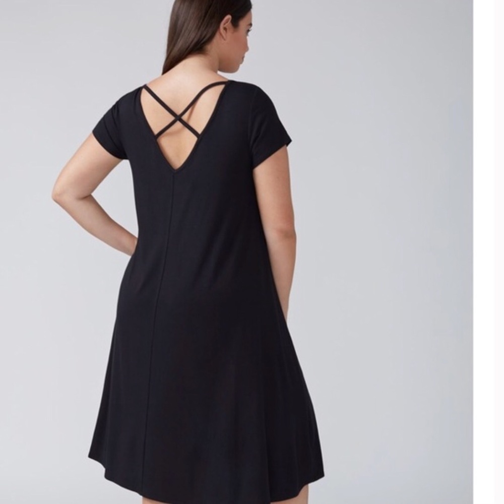 (Lane Bryant) crisscross back swing dress